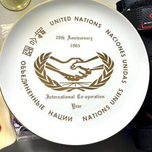 United Nation 20th Anniversary plate